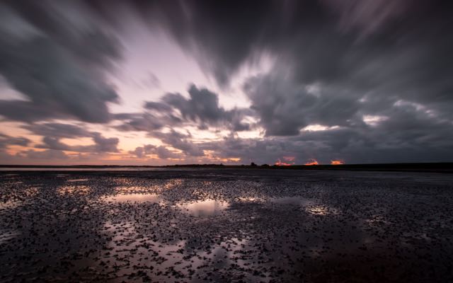 Title “Sunset at the Waddenzee ” (1)</br> 2021 3rd Aqua International Salon Of Photography Tajikistan