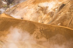 Print-Two people in Landmannalaugar-Claudia van Zanten